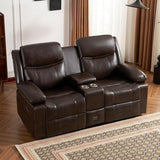 Recliner Sofa, Reclining Loveseat Sofa with Massage & Heat, Reclining Couch