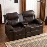 Recliner Sofa, Reclining Loveseat Sofa with Massage & Heat, Reclining Couch