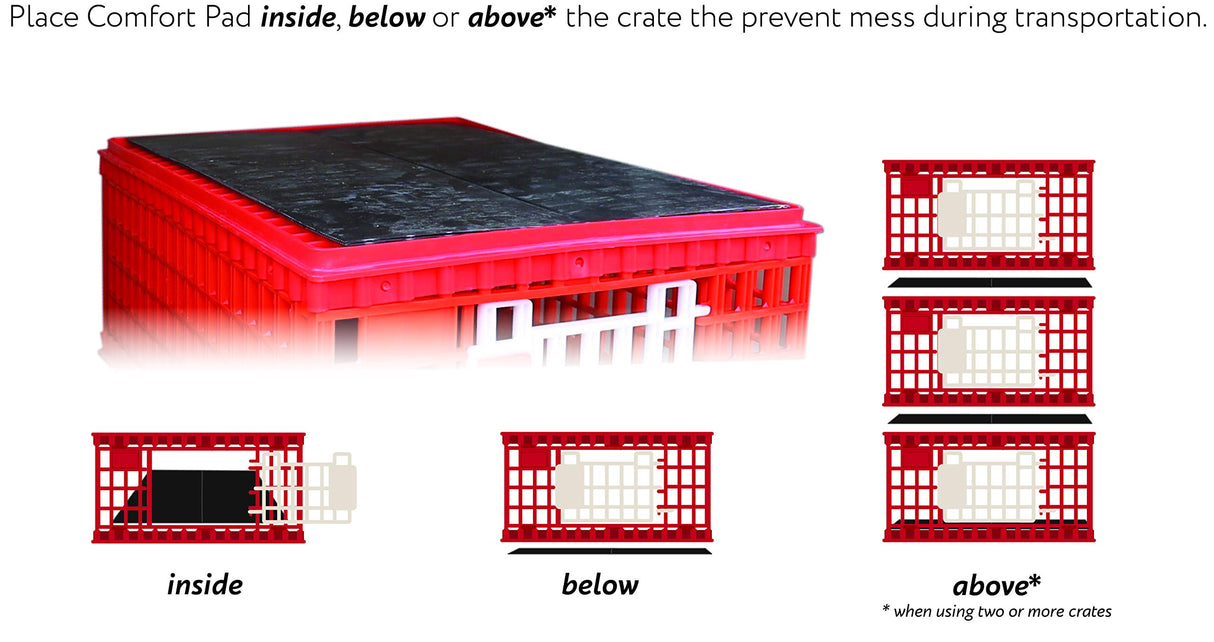 Poultry Carrier Crate (Pack of 1) 29" L x 22" W x 12" H for Chickens