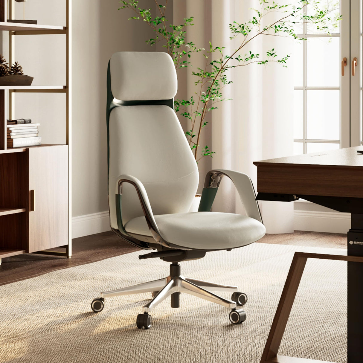 Genuine Leather Office Chair Ergonomic Executive Chair, Modern Office