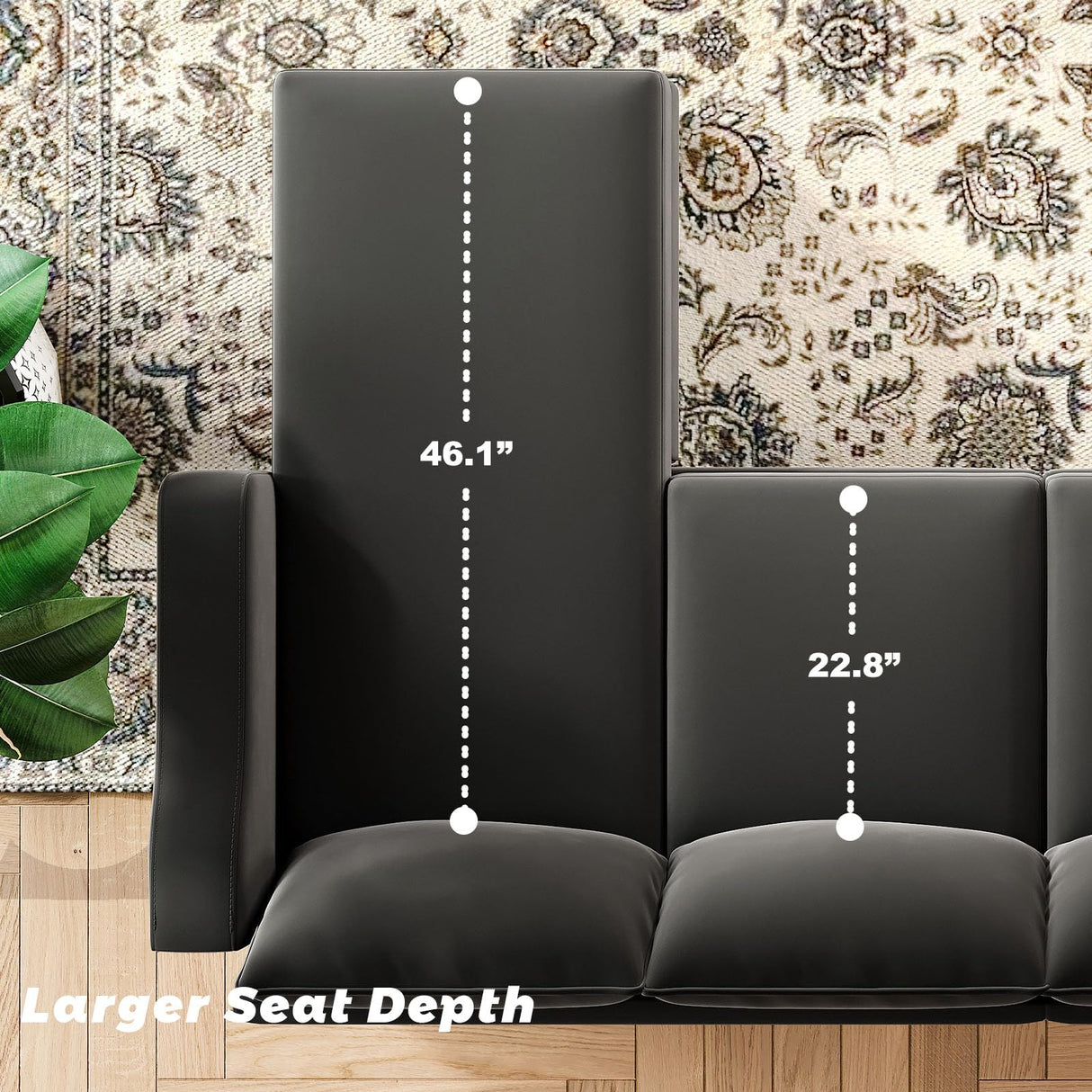 U Shaped Sectional Sofa Velvet Convertible Sofa with Reversible Chaises
