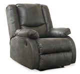 Bladewood Faux Leather Pebble Manual Zero Wall Recliner, Gray