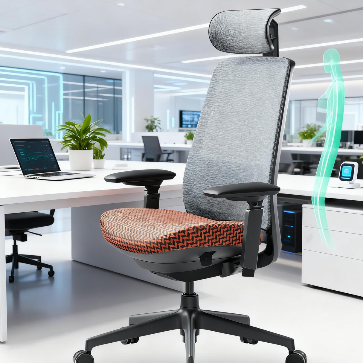 Ergonomic High Back Mesh Office Chair with Adjustable Lumbar Support