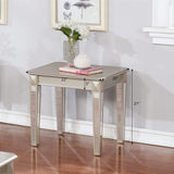 Barent Contemporary Wood 3-Piece Coffee Table Set with Mirrored Legs