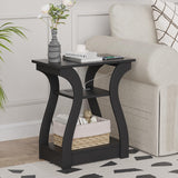 End table with Charging Station, Side Table with USB Ports and Outlets, Nightstand