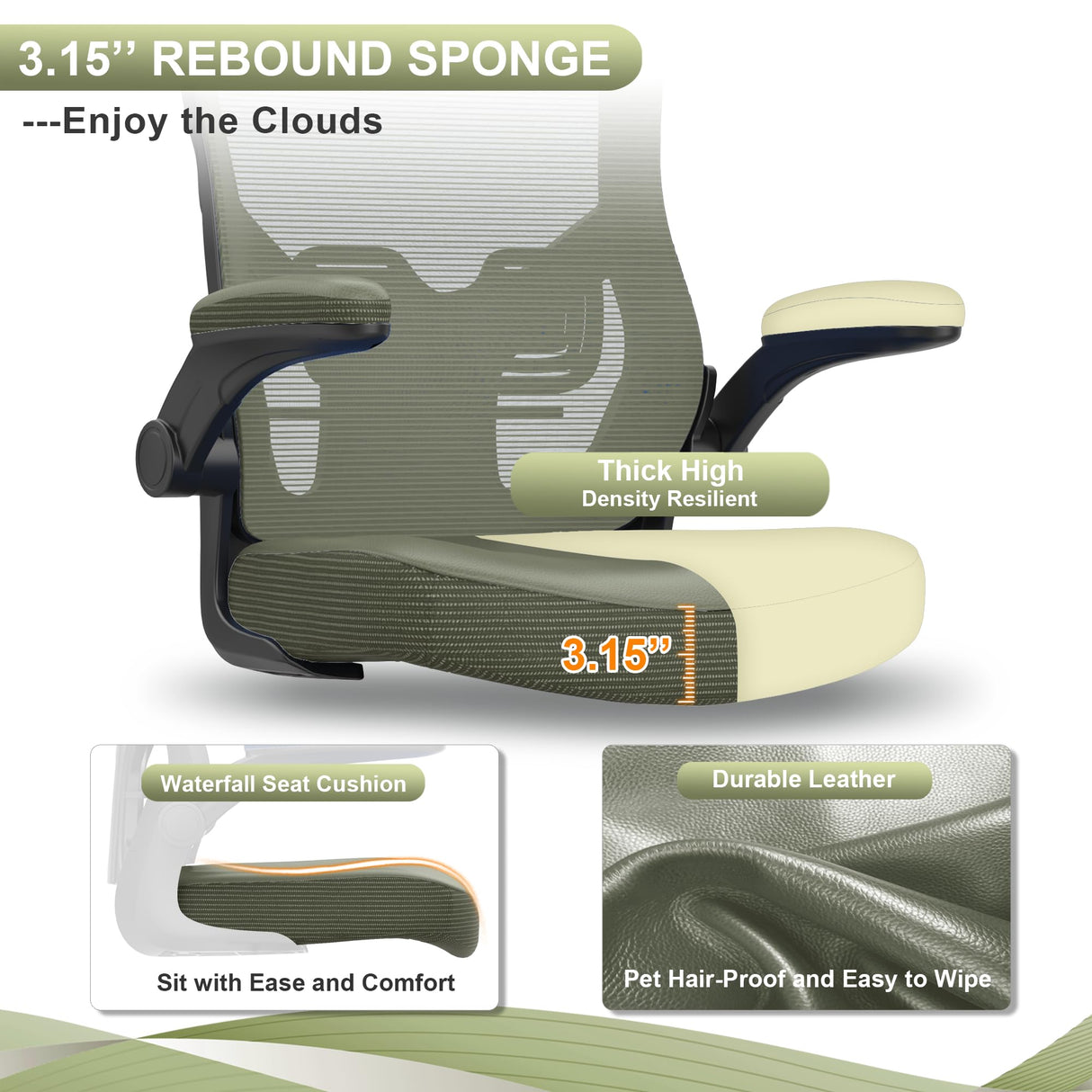 High Back Ergonomic Office Chair with Lumbar Support