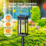 Solar Pathway Lights Outdoor, 8 Pack Upgraded Solar Outdoor Lights