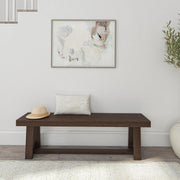 60 Inch Farmhouse Dining Bench, Solid Wood Entryway Bench
