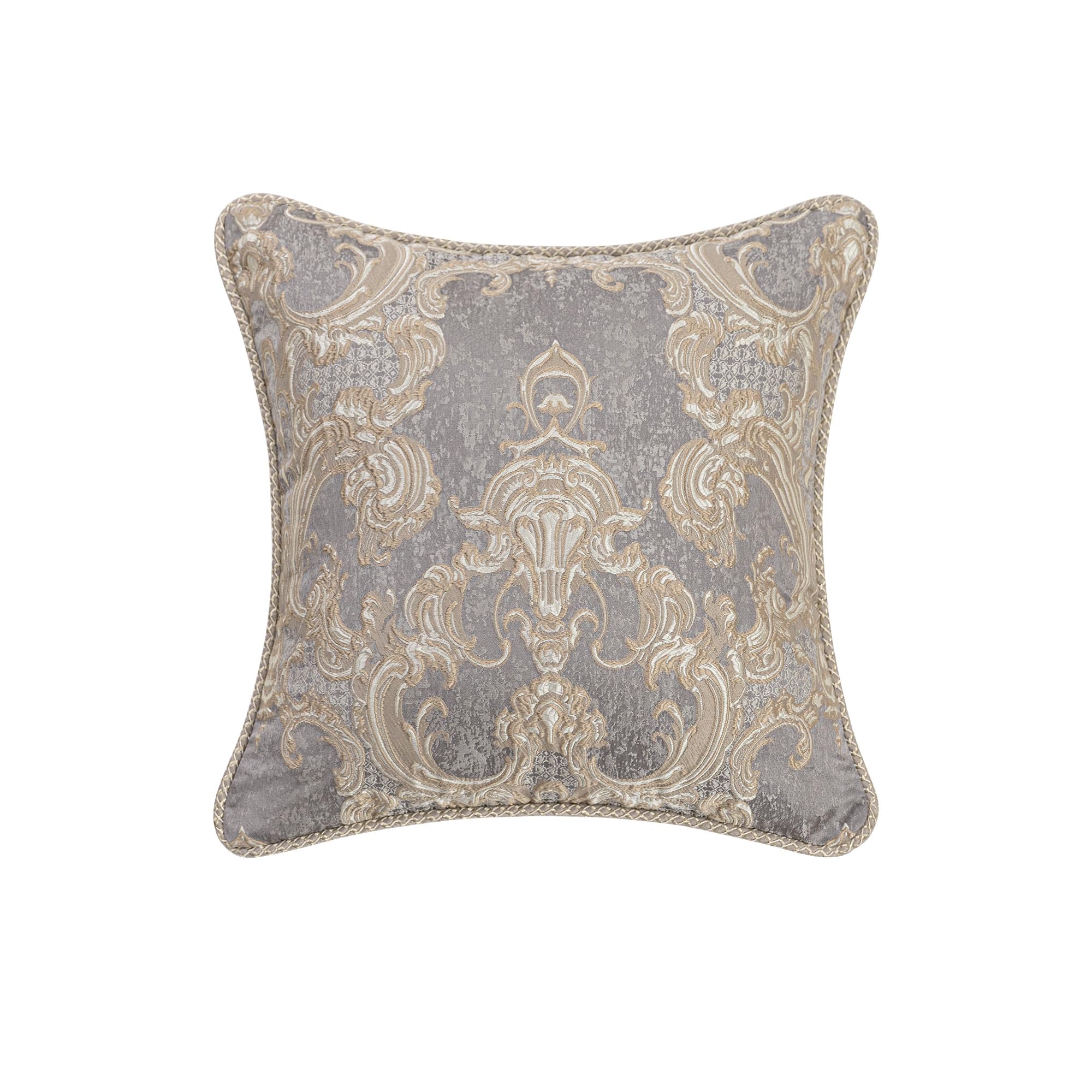 9-Piece Jacquard Comforter Set King - Royal Damask Design Luxury Bedding