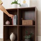 Bookcase, 4 Cube Open Storage Organizer Display Bookshelf, HOFB017