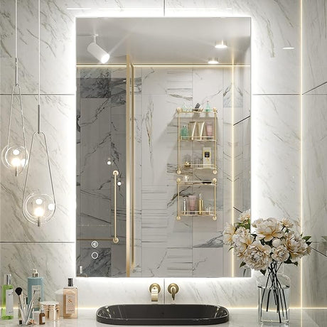 LED Bathroom Mirror, 24 x 36 Inch LED Mirror Lighted Bathroom Mirror, Anti Fog Acrylic