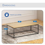 Modern Industrial Style Rectangular Coffee Table for Living Room