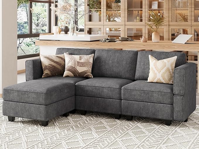 Sectional Sofa Modular L Shaped Couch 3 Seater Sectional Couch