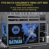 Batman Loft Bed Tent - Curtain Set for Low Twin Loft Bed (Bed Sold Separately)