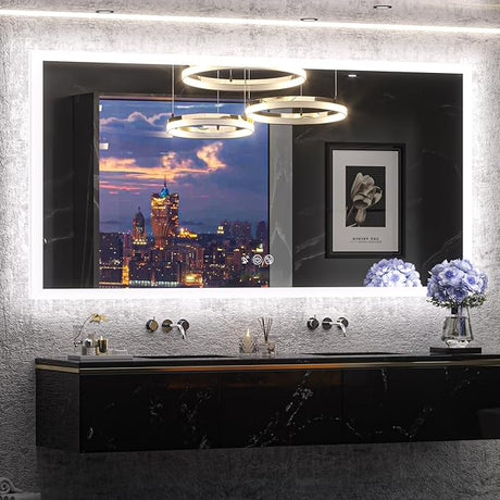 36 x 36 Inch Smart LED Mirror for Bathroom with Lights Acrylic Sensor Mirror Frontlit