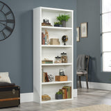 Storage 5-Shelf Living Room Bookcase/Book Shelf, Soft White Finish