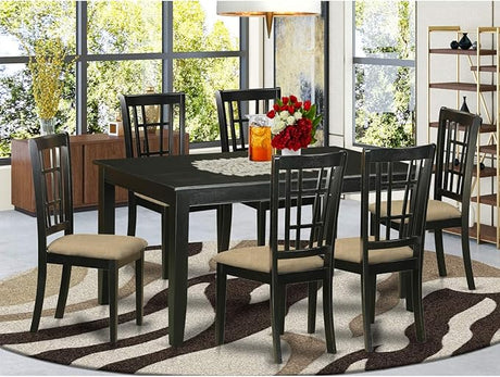 DUNI5-BLK-LC Dudley 5 Piece Dinette Set for 4 Includes a Rectangle Room