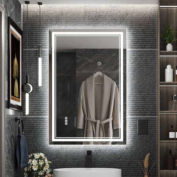 Led Mirror for Bathroom with Front Light and Backlit