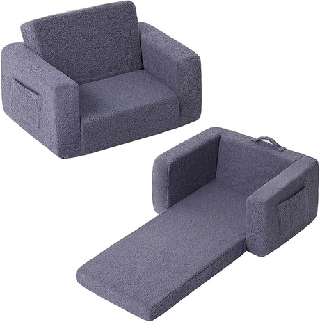 Kids Sofa, 2-in-1 Kids Sofa Chair, Convertible Chirldren Couch to Lounger