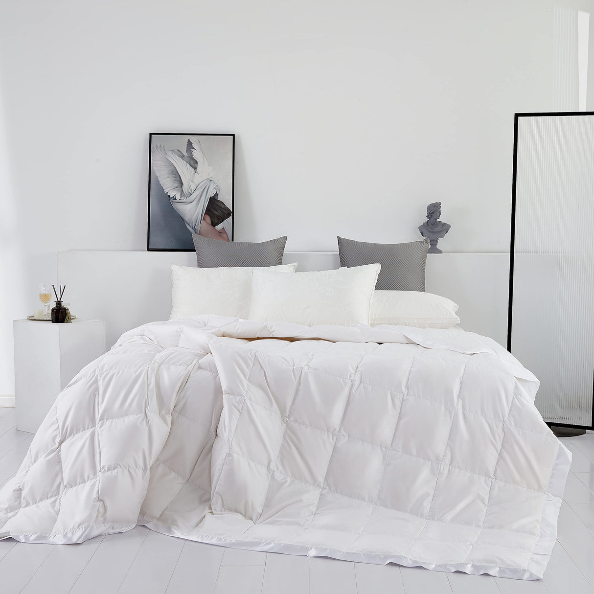 Lightweight Goose Down Comforter/Down Blanket/Duvet Insert for Summer/Warm Weather