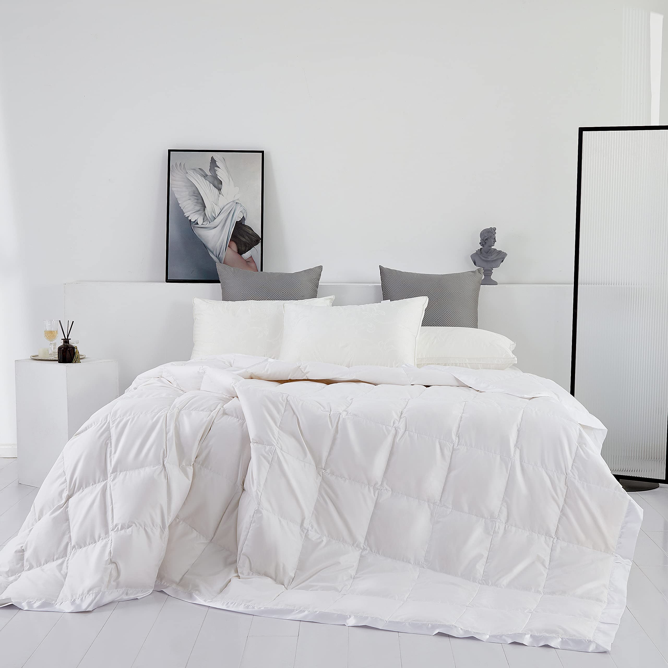 Lightweight Goose Down Comforter/Down Blanket/Duvet Insert for Summer/Warm Weather