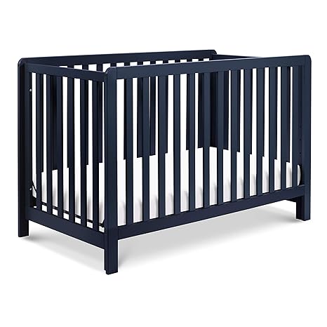 Carter's by Colby 4-in-1 Low-Profile Convertible Crib in Navy Blue, Greenguard Gold Certified