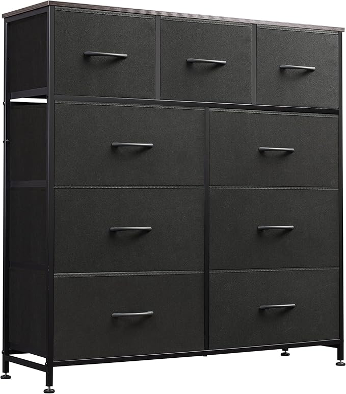 9-Drawer Dresser, Fabric Storage Tower for Bedroom, Hallway, Closet, Tall Chest