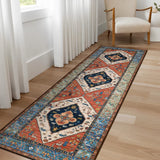 Lahome Boho Kitchen Runner Rug - 2x8 Runners for Hallways Washable Non-Slip Runner Rugs Ultra-Thin Laundry Room Rug Oriental Throw Carpet Runner for Entrance Bathroom Bedroom Living Dinning Room Foyer