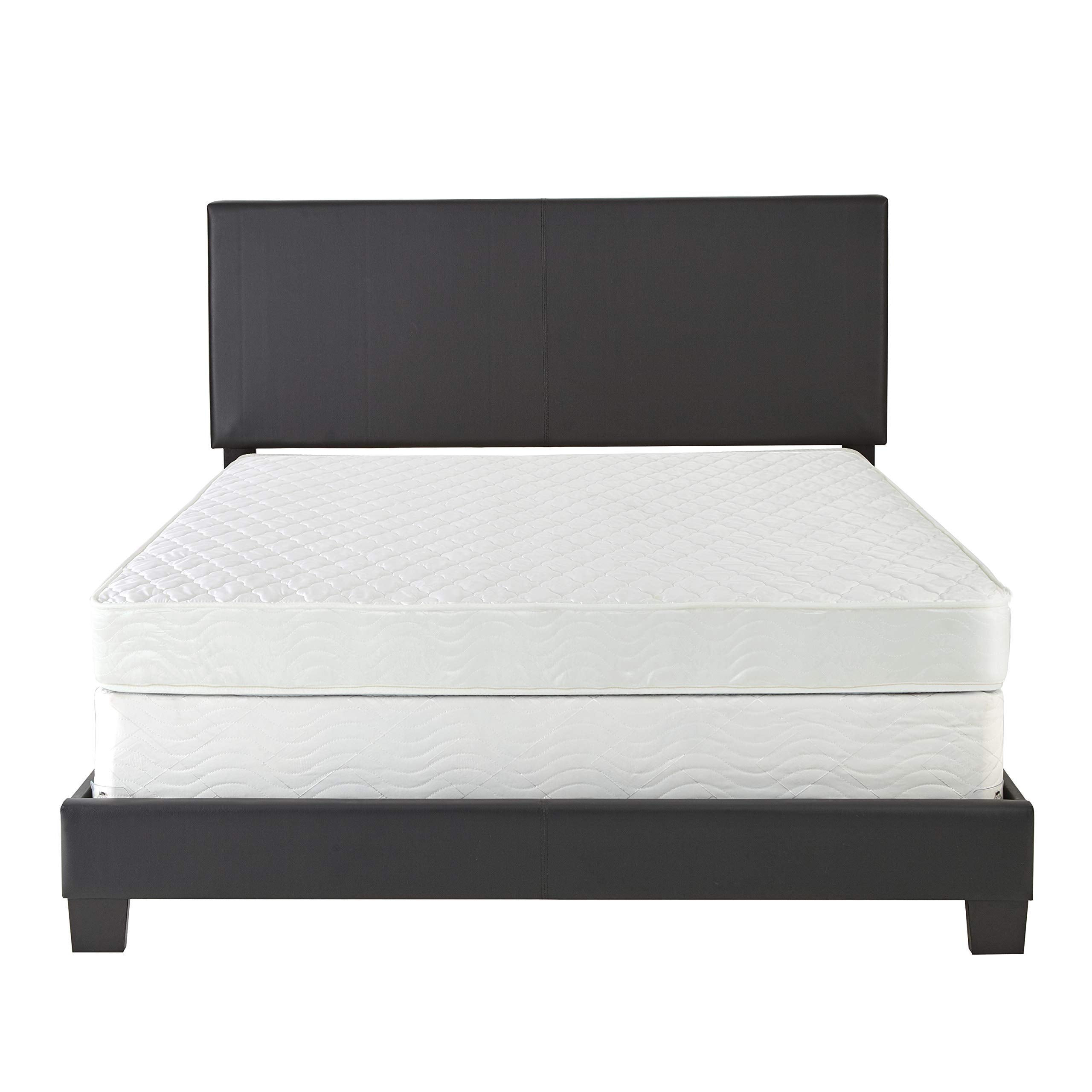 Florence Upholstered Platform Bed Frame Mattress Foundation with Faux Leather