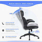 Executive Office Chair, Ergonomic Computer Desk Chair with Padded Flip-up Arm