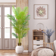 Artificial Palm Tree Indoor 6ft with with Realistic Leaves and Adjustable Branches and 15 Trunks, Faux Plants Indoor Tall - Ideal for Home Decor in Living Rooms, Offices, and Bedrooms