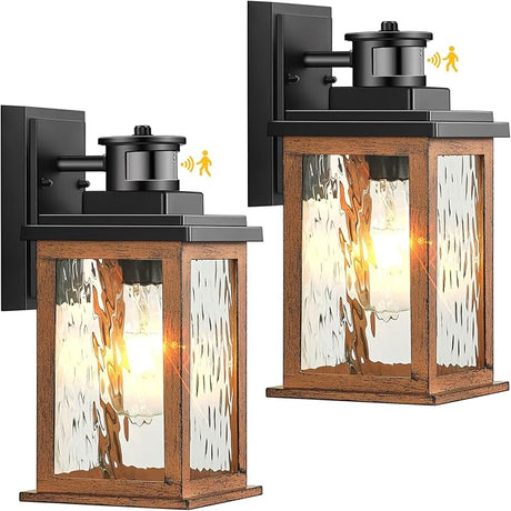 2 Pack Motion Sensor Outdoor Lights, Dusk To Dawn Outdoor Lighting, Modern Led