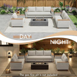 Patio Furniture Set, 6 Piece Modular Rattan Outdoor Sectional Set