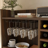 Wine Bar Cabinet for Liquor and Glasses with 12 Wine Bottle Racks