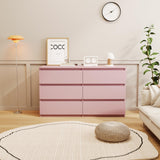 Dresser for Bedroom, Modern 6 Drawer Dresser, Side End Table, Chest of Drawer & Dresser