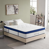 14 Inch Hybrid Queen Mattress, Gel Memory Foam, Tencel Cover, Individual Pocket Springs,