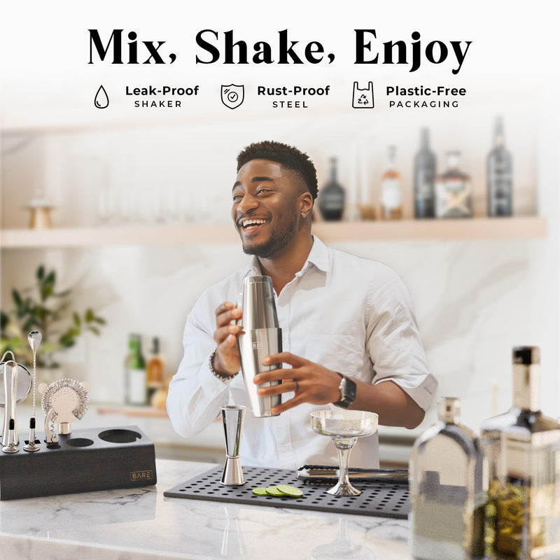 Mixology Bartender Kit Bar Set | 14-Piece Cocktail Shaker Set | Martini Barware