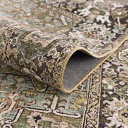 BoutiqueRugs Matangad Traditional Medallion Area Rug - Performance and High Traffic Carpet for Living Room, Dining Room, Bedroom - Green, Olive, Sage, Brown - 10' x 14'