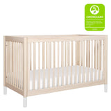 4-in-1 Convertible Crib with Toddler Bed Conversion in Washed Natural