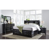 Furniture USA Linda Bed, Queen, Black (LINDA-BL-QB (M))