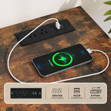 65 Inch TV Stand with LED Lights and Power Outlets