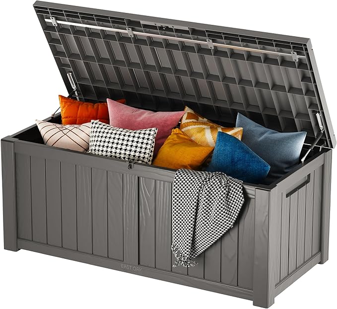Outdoor Storage Box, 31 Gallon Deck Box Indoor and Outdoor Use