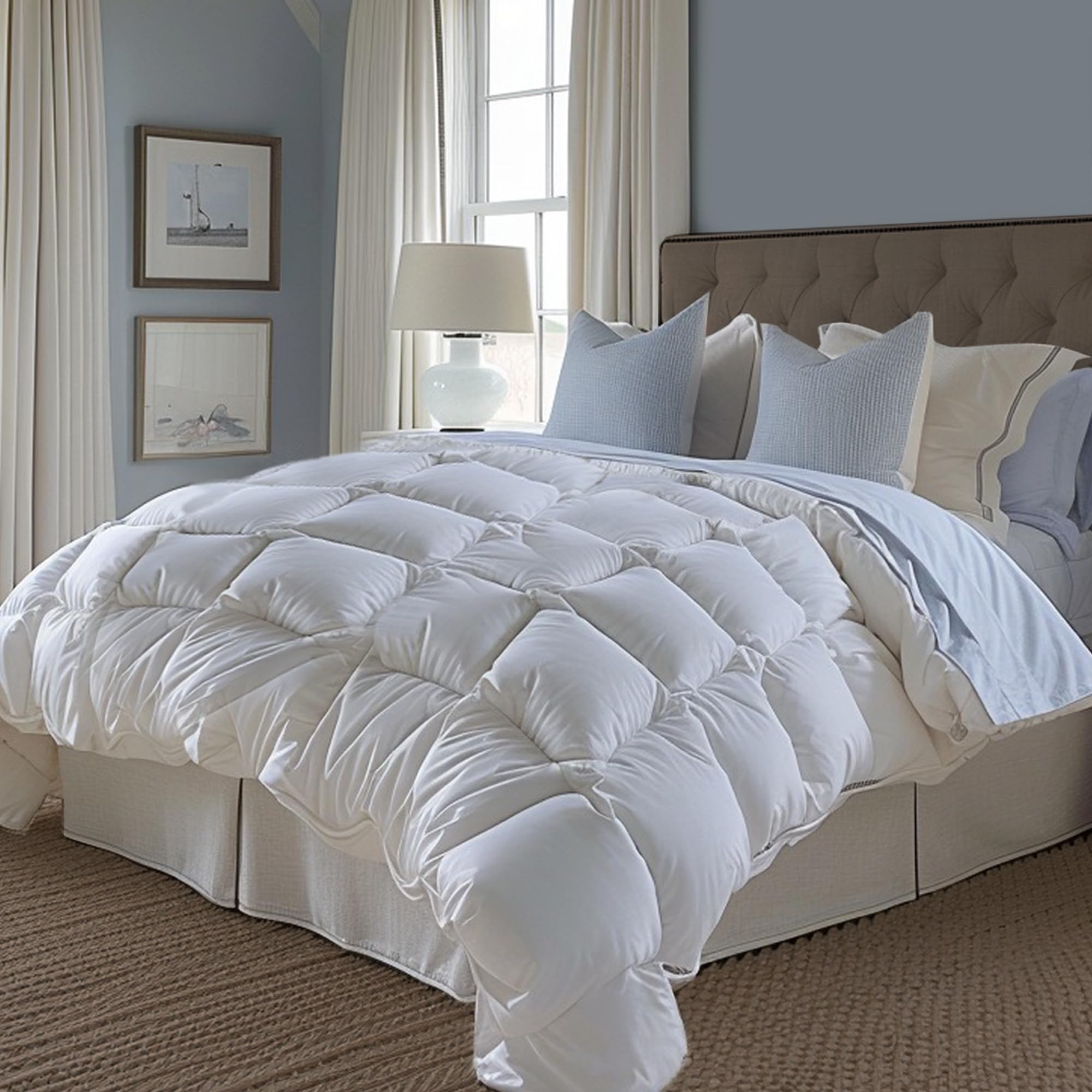 King Size Down Comforter | All Season Duck Down Duvet Insert