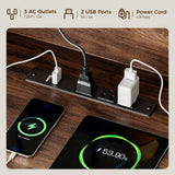 65 Inch Farmhouse TV Stand with Power Outlet & LED Lights