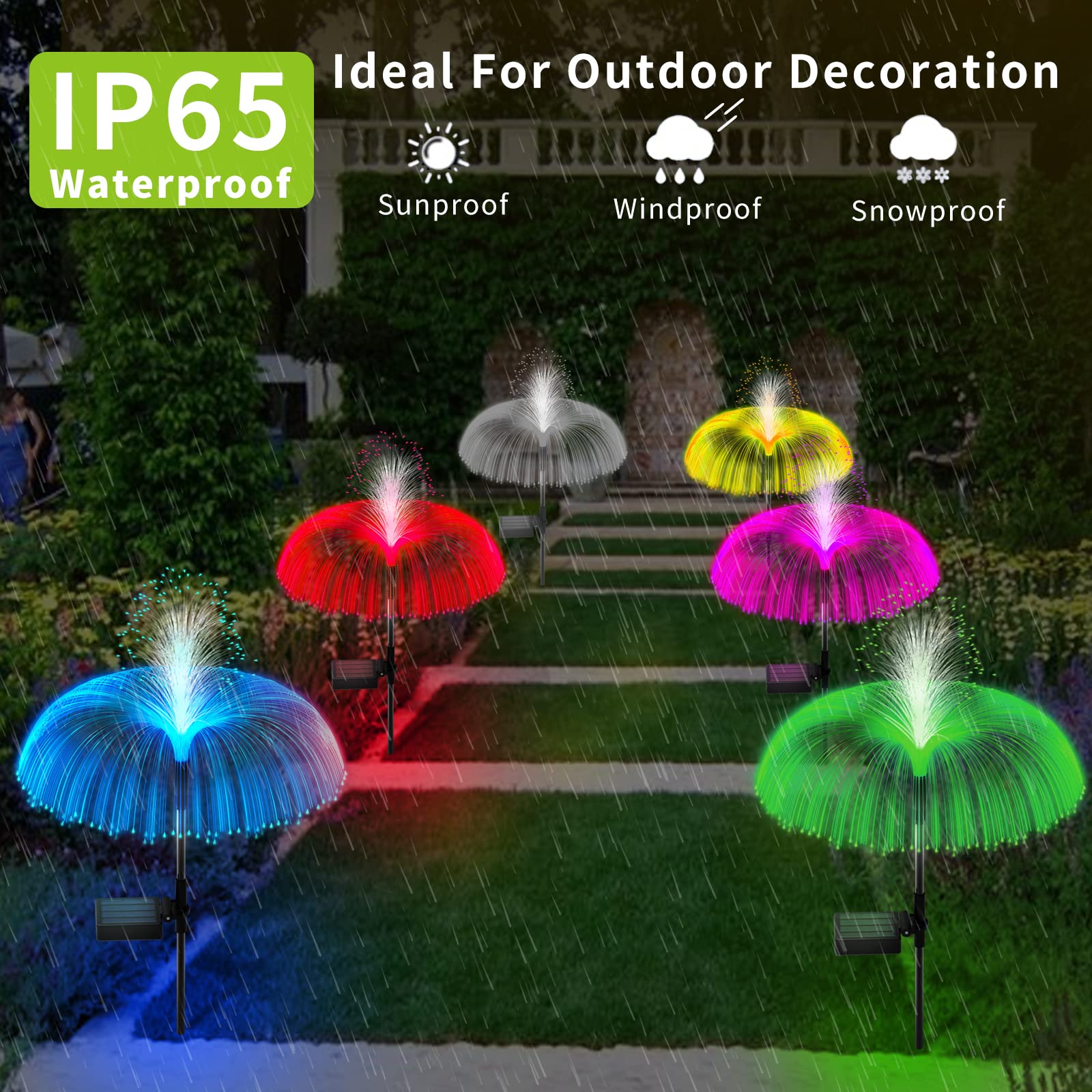 Solar Garden Lights Outdoor Decorative Waterproof, Solar Light for Outside
