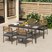 Outdoor Dining Set for 4, Patio Dining Furniture Sets, 5 Pieces Patio Dining Set