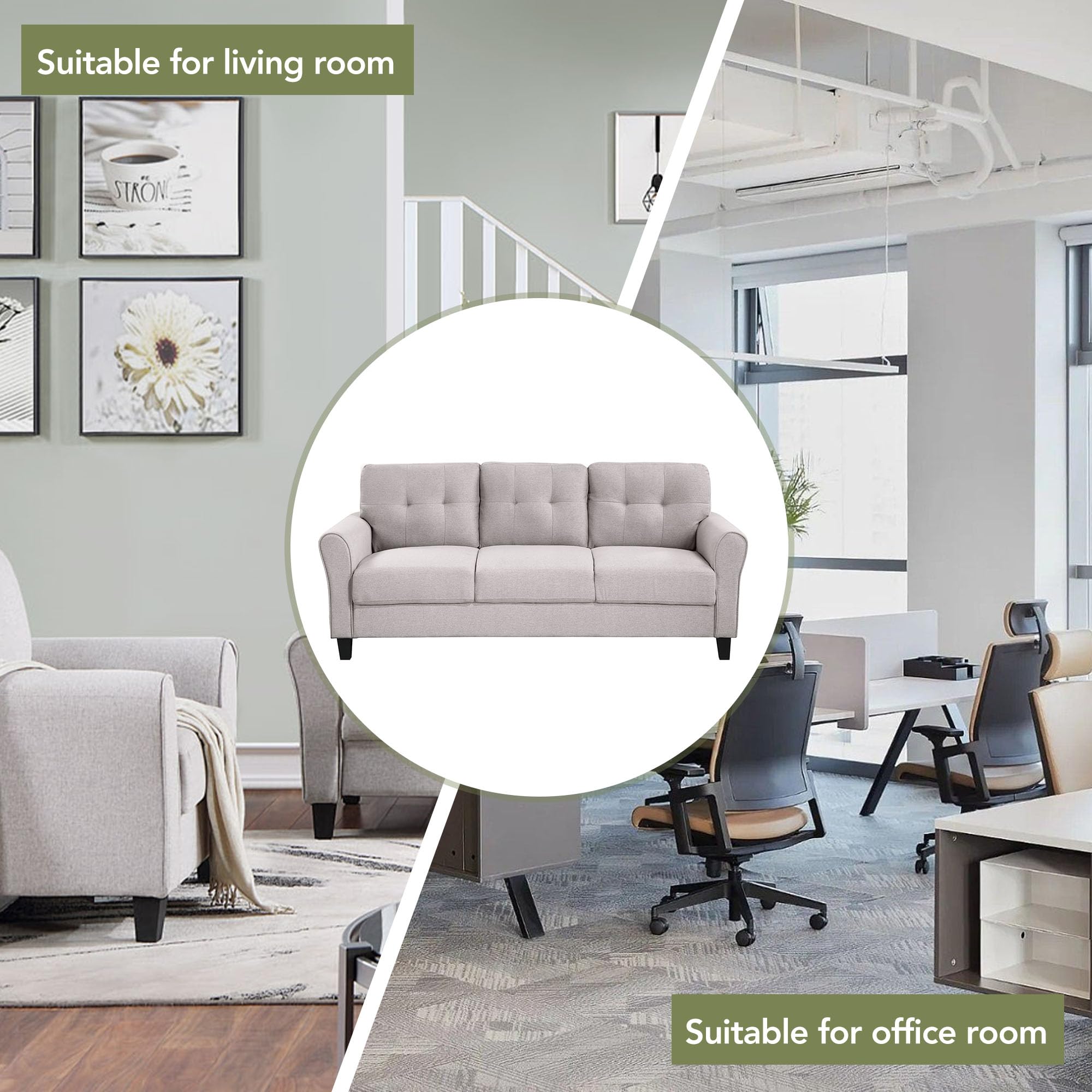 3-Piece Living Room Sectional Sofa Set