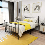 Metal Bed Frame Full Size with Headboard and Footboard Double Platform Mattress Base
