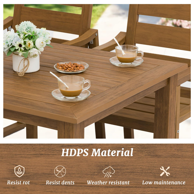 HDPS Outdoor Patio Dining Set, 7-Piece