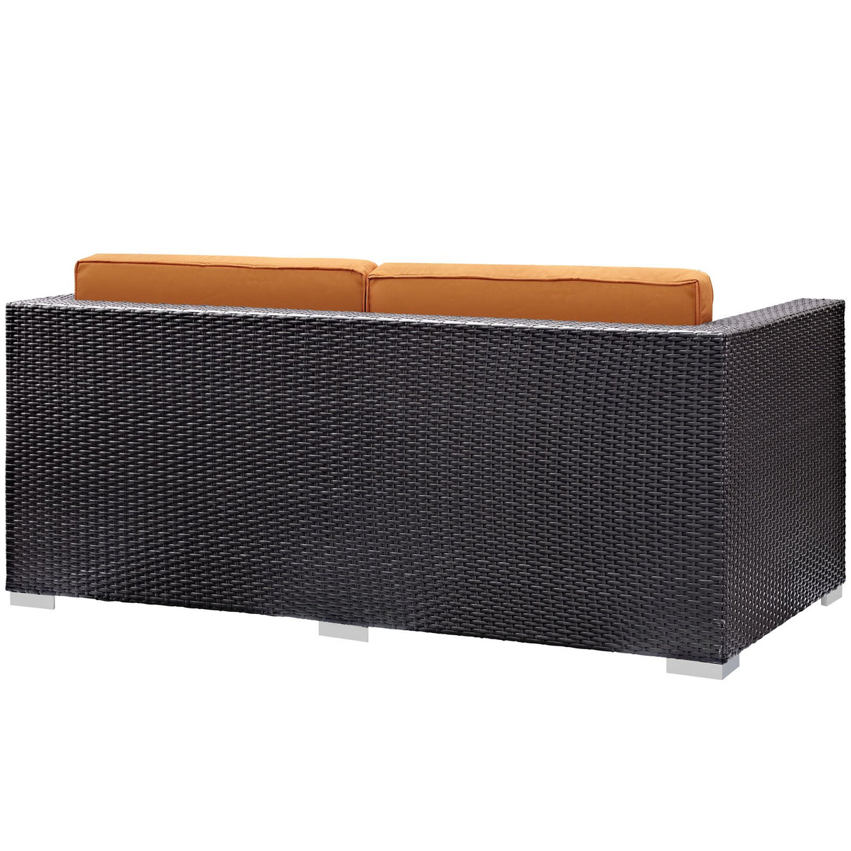 Convene Outdoor Patio Loveseat, Espresso Orange